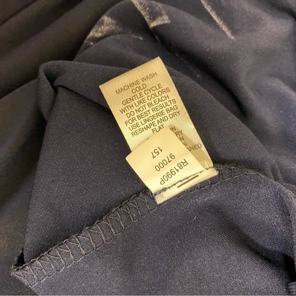 Spense 3/4 sleeve blue gold chain up the front dress - Picture 8 of 11